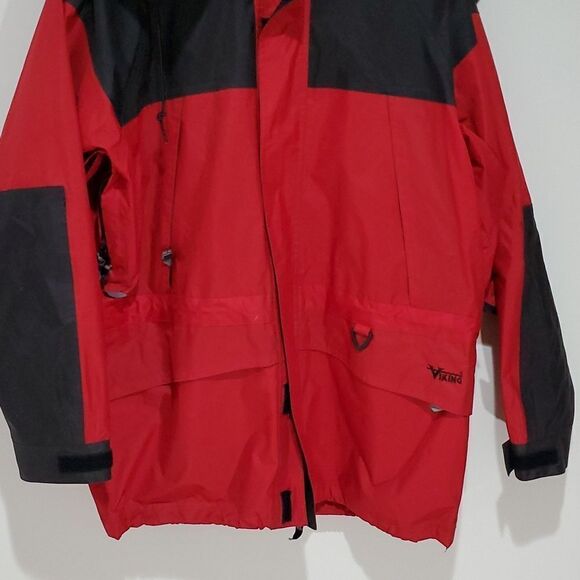 𝅺viking tempest medium red and black windbreaker jacket - Picture 3 of 8